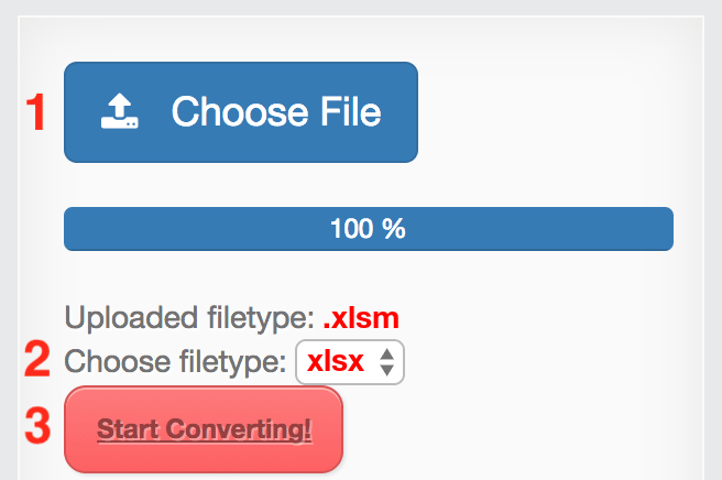 How to convert XLSM files online to XLSX